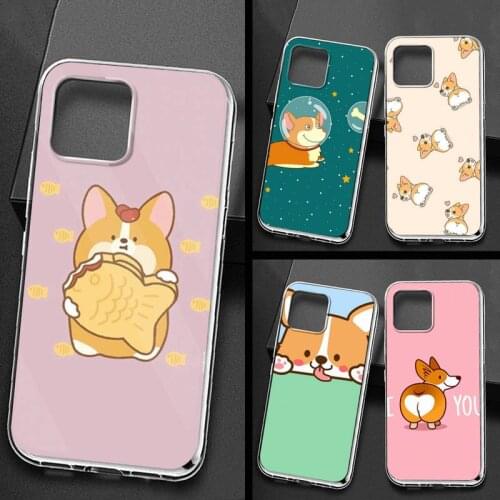 Cute cartoon corgi Phone Case for iPhone 11 12 pro XS MAX Mini 8 7 6 6S Plus X 5S SE 2020 XR