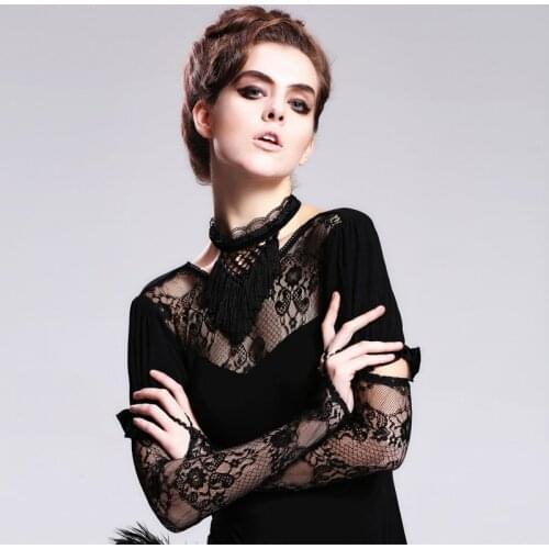 Devil Fashion Womens Black Necklaces With Tassels Lace Collar Clothes Accessory Pendant Necklace Gothic Vintage