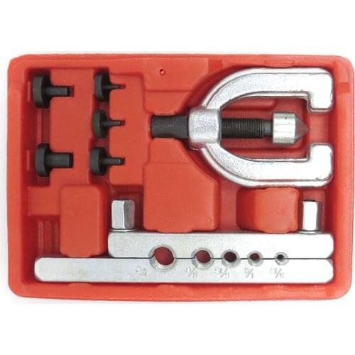 Brake Pipe Tool Kit With Additional Adapters, Manual Pipe Expander, Metric/Imperial Flaring Device For Copper Pipe Flaring