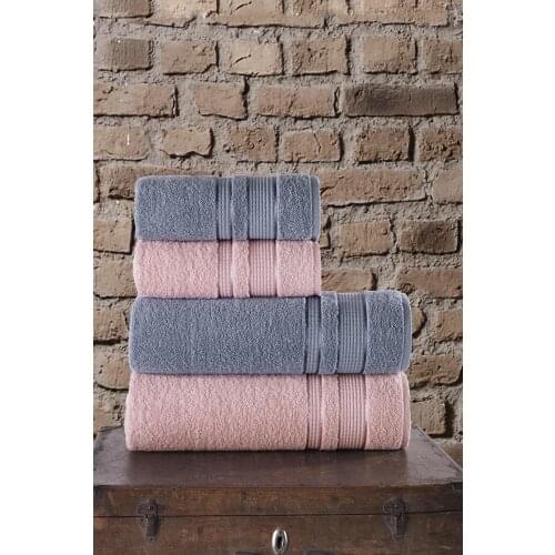 Silky Bath Towel Set 4 Pieces 100 Cotton 50x85 Cm, 70x135 of Surfactants home towel set soft tissue towel
