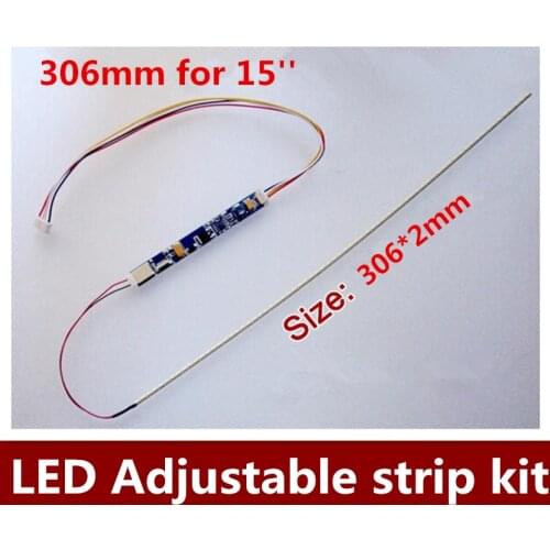 306mm Adjustable brightness led backlight strip kit,Update your 15inch laptop ccfl lcd to led panel screen