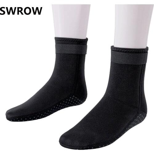 3MM diving socks, neoprene, warm, non-slip, wear-resistant diving shoes, mens and womens long-tube beach socks, swimming shoes