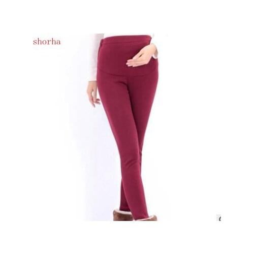 New Winter Warm Maternity Pants for Pregnant Women Plus Velvet Pregnancy Clothes for Autumn Pregnant Clothing Cotton