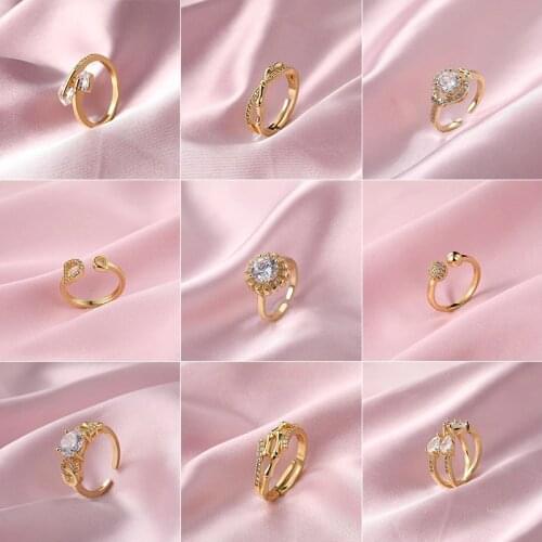 Stainless Steel Wedding Rings For Women Adjustable Engagement Womens Ring Korean Fashion Jewelry 2021 Jewelry Accessories