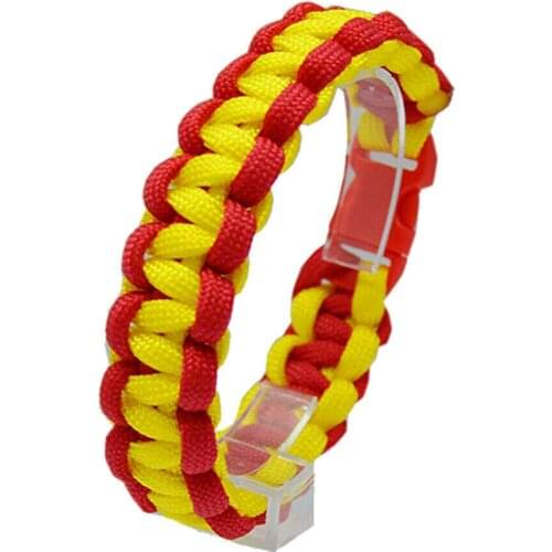 Paracord Green Line Civil Guard bracelet-Spain flag, Army, Unisex