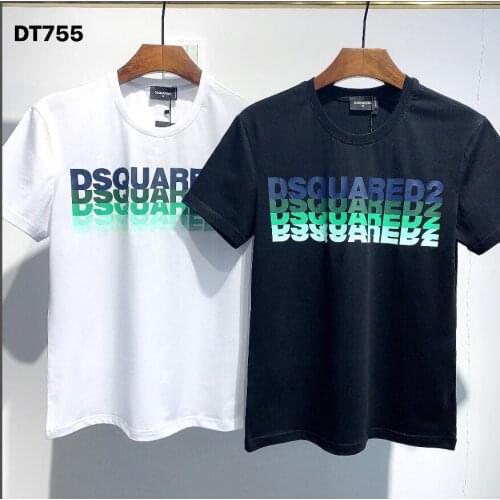 Genuine Dsquared2 men and women hip-hop locomotive printed casual T-shirt hunter xhunter DT755
