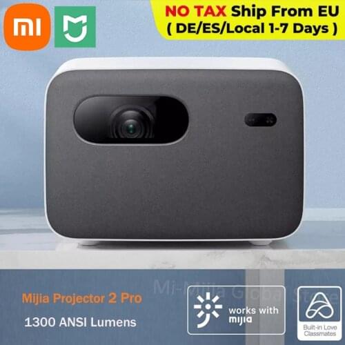 Xiaomi Mijia 2 Pro DLP Projector 1080P 1300 ANSI Lumens Support Side Projection Home Theater Full HD HDR10 MIUI TV