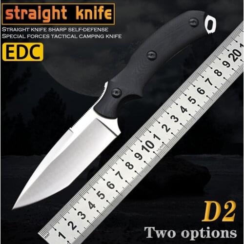 Straight knife high hardness outdoor camping hunting knife rescue knife survival knife high quality practical and durable tools