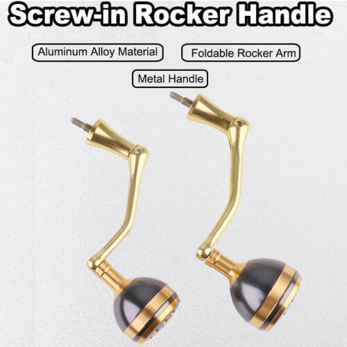 DUEKIO Metal Spinning Reel Handle Knob Aluminum Alloy Fishing Reel Handle Medium/Large Size Saltwater Baitcasting Reel Accessory