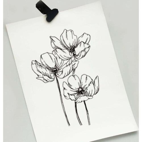 Lotus Flower Silicone Clear Seal Stamp DIY Scrapbooking Embossing Photo Album Decorative Paper Card Craft