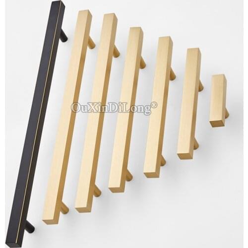 Top Luxury 4PCS European Solid Brass Kitchen Cabinet Door Handles Cupboard Wardrobe Drawer Cabinet Pulls Handles and Knobs