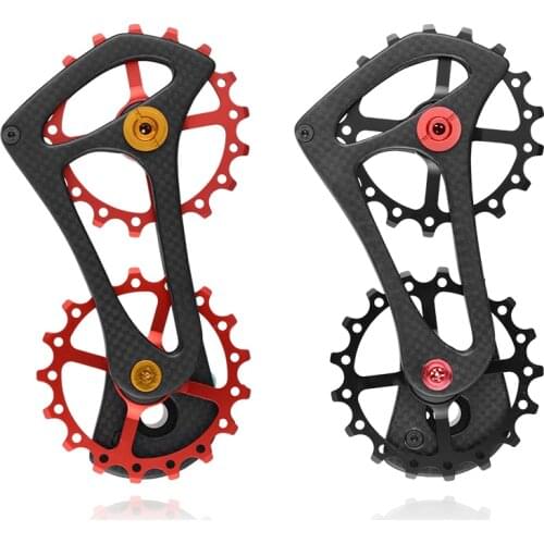 Bike Bicycle 17T Rear Derailleur Cage Pulley For Shimano 6800/6870/9000/9070 Ultegra Dura Ace Carbon Fiber Jockey Pulley Wheel