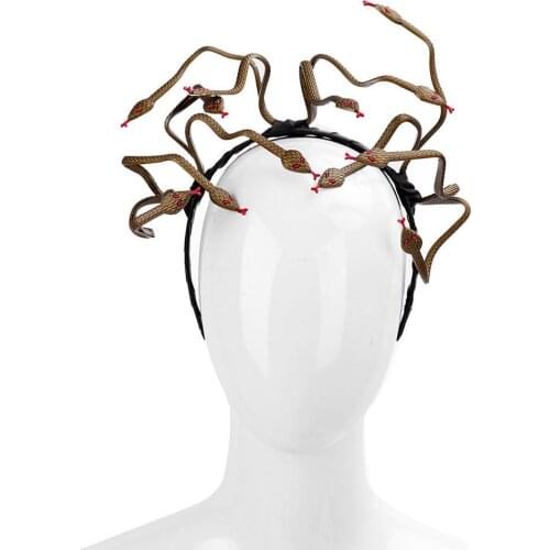 Halloween Vintage Medusa Snake Costume Headband Cosplay Dress-up Headpiece Carnival Mardi Gras Masquerade Party Supplies