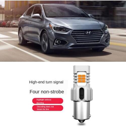 Rear Turn signal lamp for 2019 Hyundai Accent 1156 Ba15s P21w Car led Light error free canbus 2pc