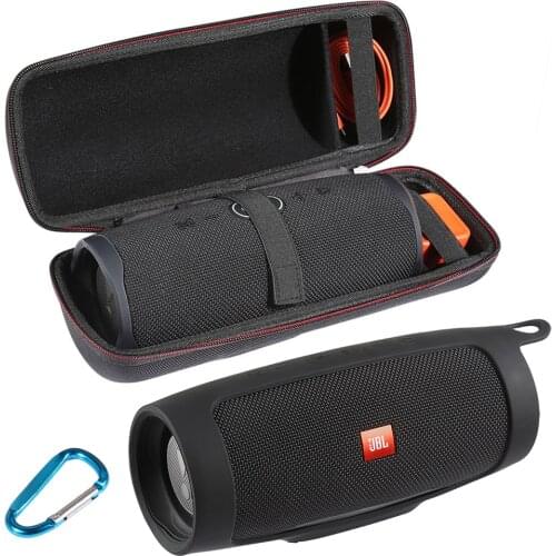 2 in 1 Hard EVA Carry Zipper Storage Box Bag + Soft Silicone Cover Case For JBL Charge4 Bluetooth Speaker For JBL Charge 4 Case