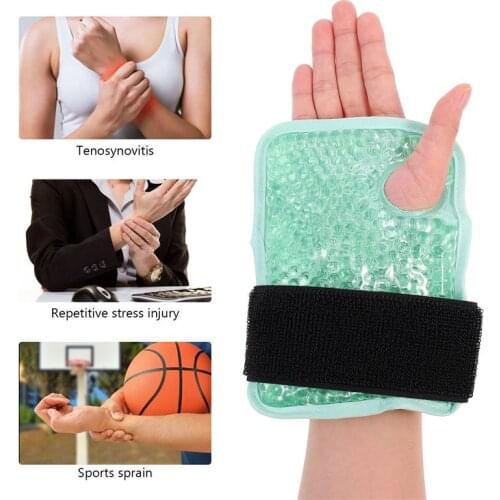 1pc Reusable Cold and Hot Compress Gel Sports Wristband Gel Ice Cold Wristband