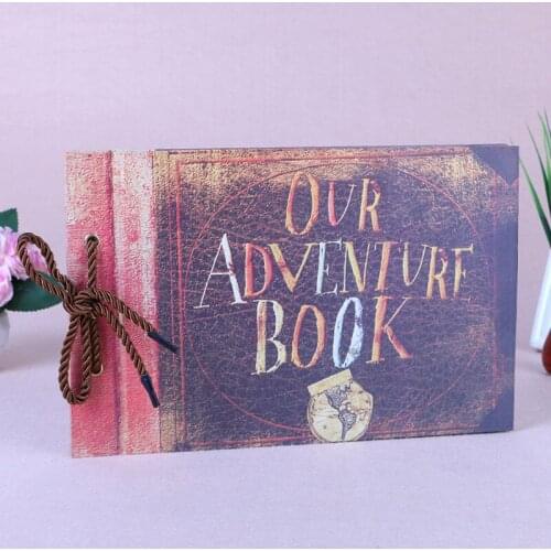 10 Inch Retro DIY Photo Album Family Handmade Sticky Type Baby Autograph Album Our Adventure Book 40 Light Sheets Christmas Gift