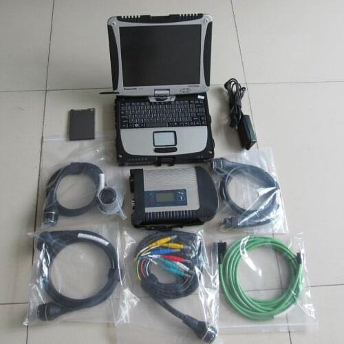 Auto obd diagnosis for mb star c4 with 2020/12v ssd software super speed in cf-19 4g laptop full