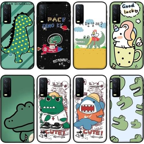 Dinosaur Phone case for vivo y30 y50 y53 y52 y31 y53 , Protective silicone case for vivo Y18 Y19 Y15 Y12 Y51 Y85 Y97 Y70s