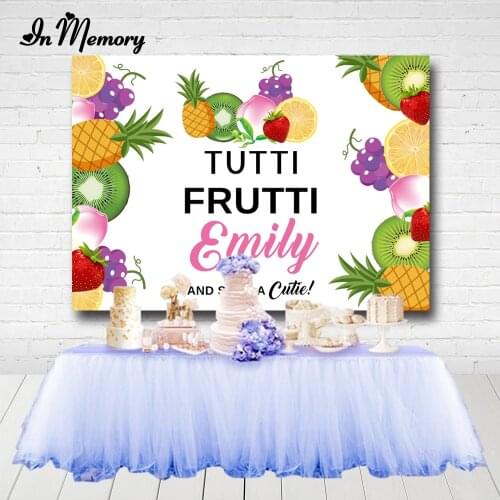InMemory Summer Photography Backgrounds Fruit Birthday Party Backdrops For Photo Studio Custom Photocall 7x5ft Vinyl