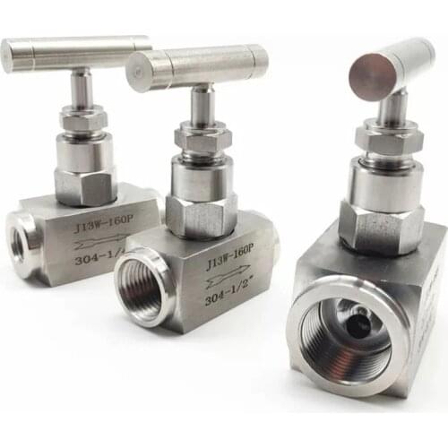 High Pressure Shut Off Needle Valve 1/4" 3/8" 1/2" 3/4" 1" BSP Female Crane 2300 PSI 304 Stainless Steel Flow Control