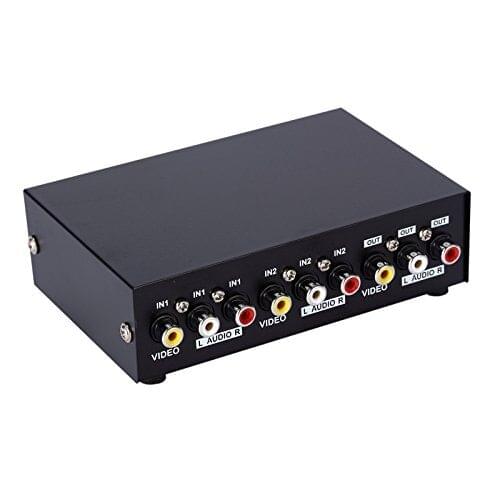 GREATLINK AV Switch Box 4 in 1 out AV Audio Video Signal Composite for HDTV LCD DVD 3 RCA Switcher 8 to 1 Selector not Splitter