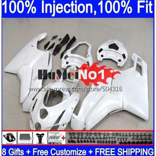 Injection Body For DUCATI 749S 999S 749 999 S R Bodywork 121MC.38 749-999 03 04 749R 999R 2003 2004 OEM Fairing kit white glossy