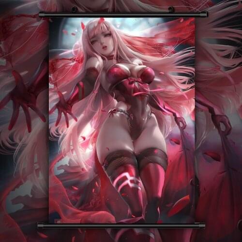 Darling in the FranXX 02 Zero Two Anime manga wall Poster Scroll