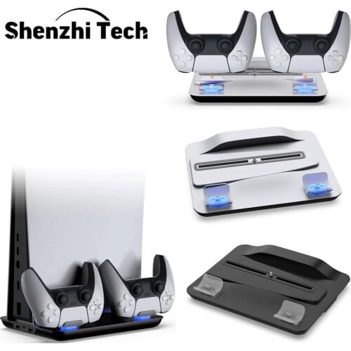 Multifunctional Cooling Fans for PS5 Disc & Digital Editions Dual Controllers Charger PS5