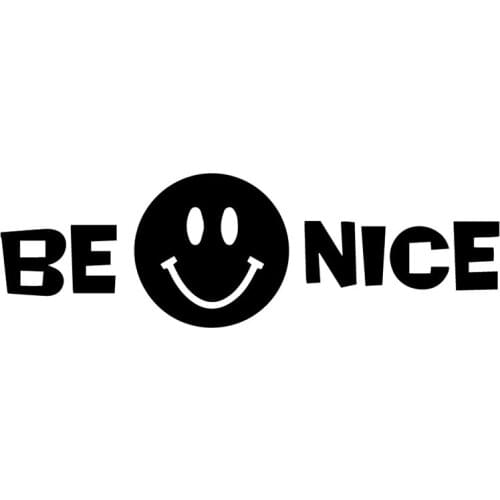 16X4.9CM Be Nice Smiley Face Whole Body Decoration Decal Interesting Car Sticker