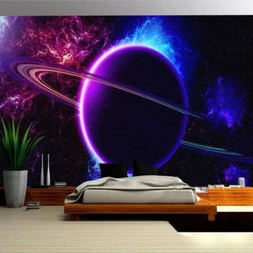 Starry Sky Mural Universe Planet Art Wallpaper for Living Room Background Wall Paper Home Decor Bedroom Dining Room Wallpapers