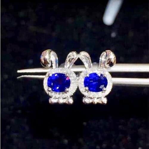 ECHSUN New Colombian Emerald Sapphire Earrings s925 Silver Inlaid High Clarity Full Fire Noble Elegant Luxury Jewelry