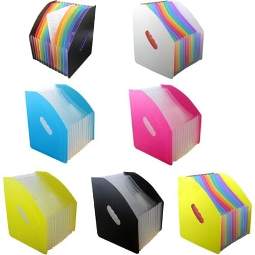Accordian File Organizer 13 Pocket Expanding Folder Portable File Organizer Box A4 Accordion Folders Magazine Holders