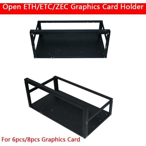 Open 6pcs/8pcs graphics card holder ETH/ETC/ZEC graphics card holder rack Ethernet chassis
