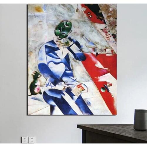 Nordic Poster Marc Chagall Abstract Canvas Painting Posters Prints Marble Wall Art Painting Decorative Picture Modern Home Decor