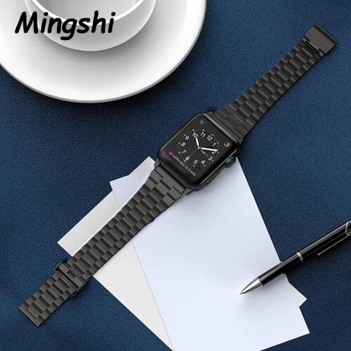 Band For Apple Watch Series 6 Band SE 44mm 40mm iWatch 5 4 Strap For Applewatch 42mm 38mm iWatch 3 Stainless Steel Bracelet