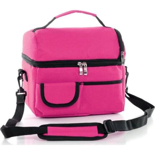 2 Layers Family Cooler Thermal Iced Drink lunch bag Food Storage Shoulder Handbag Pouch Accessories Supplies Product 30%OFFC206