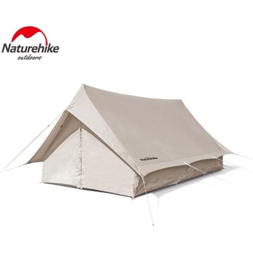 Naturehike 3-4 Person Family Tent Outdoor Eaves Large Space Tent Waterproof Cotton For Camping Hiking Picnic Travel NH20ZP003