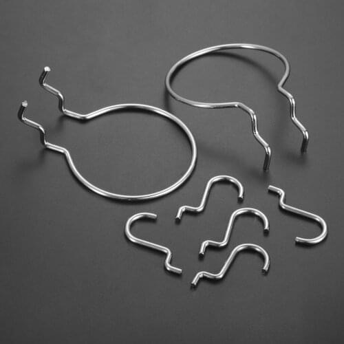 U Wire Double Loop Wallpeg Display Hammer Punches Scissors Tool Organizer Pegboard Organization Plier Holder Peg Hook 5/2 Pcs