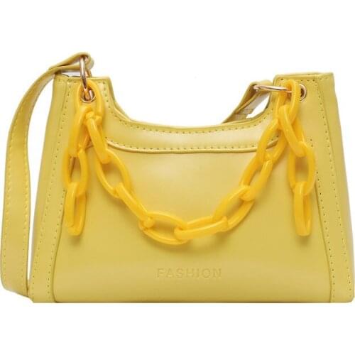 Summer Leisure Versatile Novelty Shoulder Bags Fashion Hand Carrying Crossbody Handbag Red Chain Armpit Small Girl PU Satchels