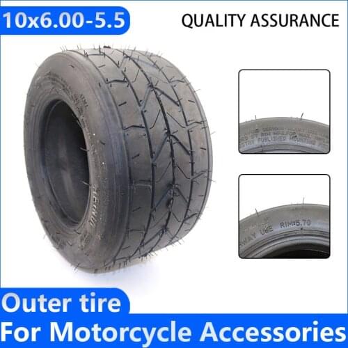 10x6.00-5.5 Tube 10*6.00-5.5 Vacuum Tyre for Small Harley Motorcycle Tubeless Tires 5.5 Inch Electric Vehicle Wheel Motor
