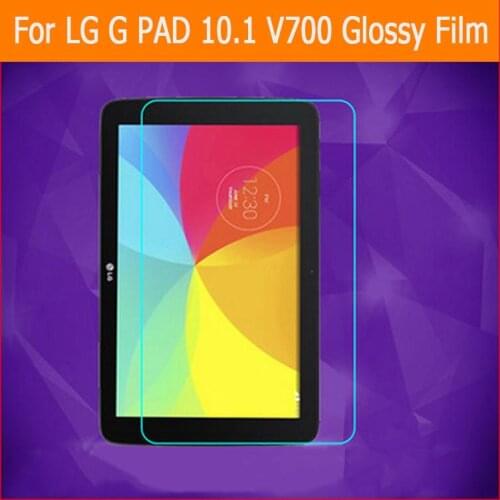 High Clear Glossy screen protector film For LG G PAD 10.1 V700 tablet front HD lcd screen protective films with clean cloths