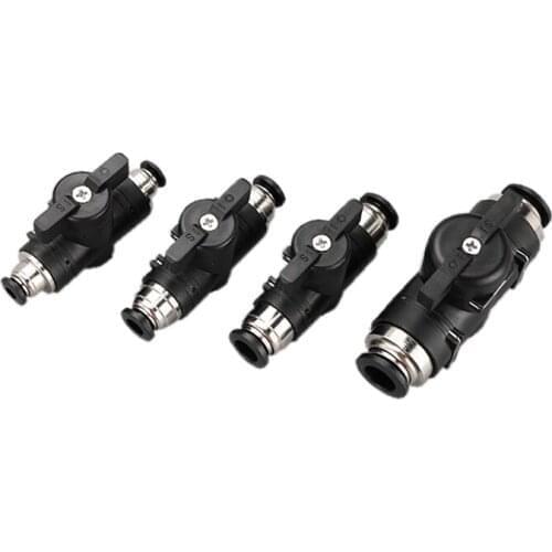 High Quality 30PCS Hand Valve BUC-4/6/8/10/12 Tracheal Switch Valve Pneumatic Connector Quick Plug Manual Valve