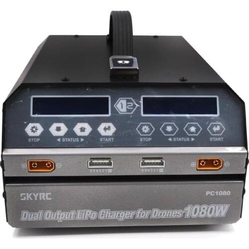 SKYRC PC1080 Lipo battery charger 1080W 20A 540W*2 Dual Channel Lithium Battery Charger for RC agricultural spraying drone