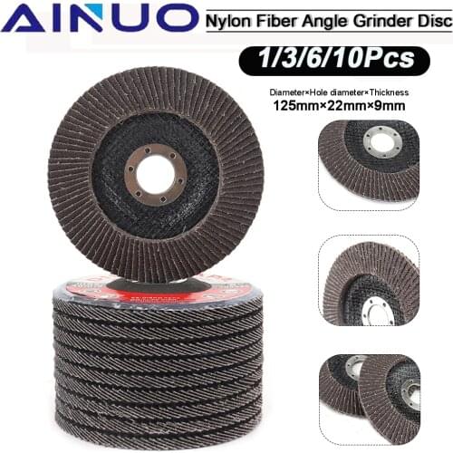 125mm 5" Grinding Wheels Flap Discs Sanding Discs 60/80 Grit Angle Grinder Disc Abrasive Tools 1/3/6/10Pcs
