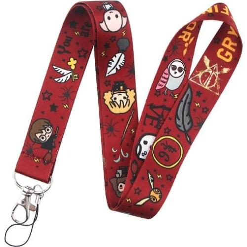 1pcs Harried mobile phone ID card pendant tag Potter Glasses snitch hedwig pattern keychain lanyard Kids adult birthday Gift Toy