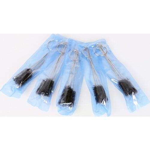 10 sets/lot Tattoo Cleaning Tool Tattoo Needle Brush Machine Grip Tube Tip Cleaning Accessory Tattoo Brush TA292
