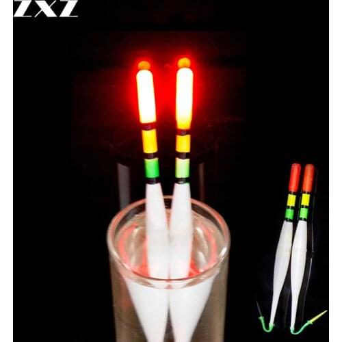 10Pcs Brighten Into Water Night Fishing Electronic LED Saltwater Sea Carp Fishing Floats Luminous Light Floating Float Bobber T4