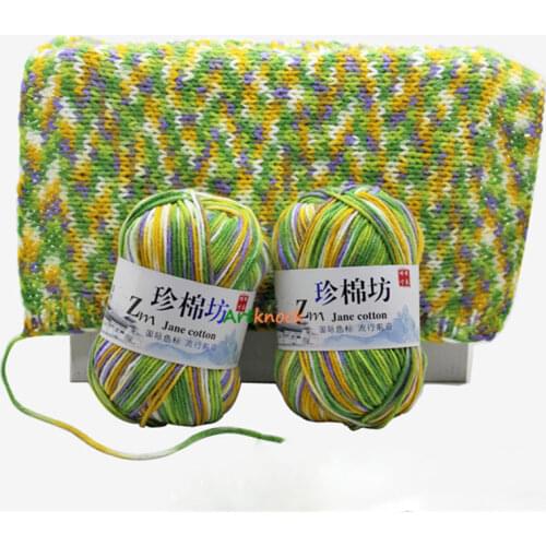 10pcs knitting yarn crochet Organic Combed Melange Yarn for Knitting lanas para tejer a crochet alpaca 4ply