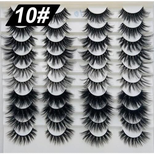 100PCS wholesale 9D eyelashes 100% Cruelty free Lashes Handmade Reusable Natural Eyelashes Popular False Lashes Makeup